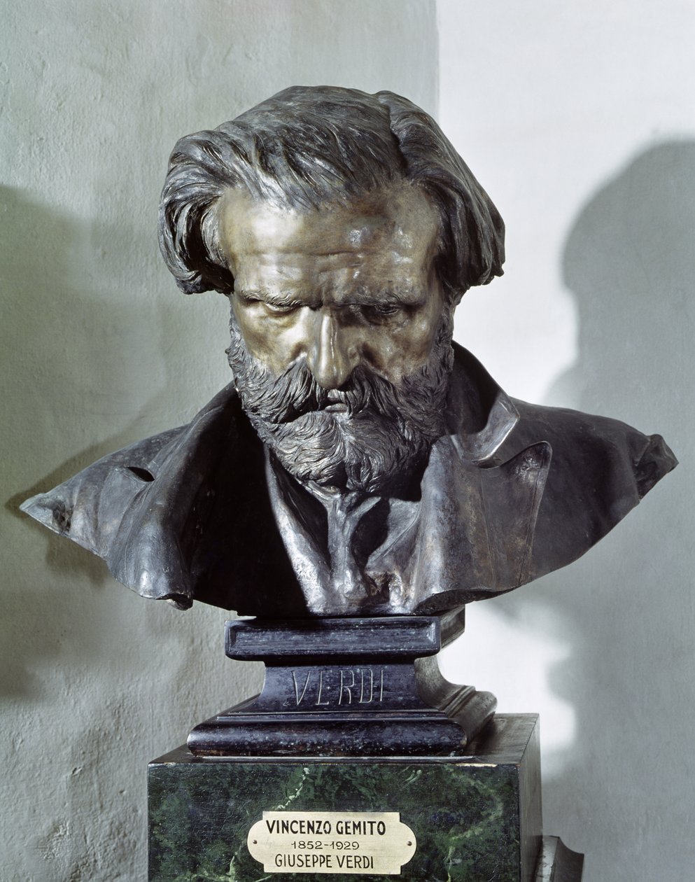 Buste af Giuseppe Verdi (1813-1901) (bronze) af Vincenzo Gemito
