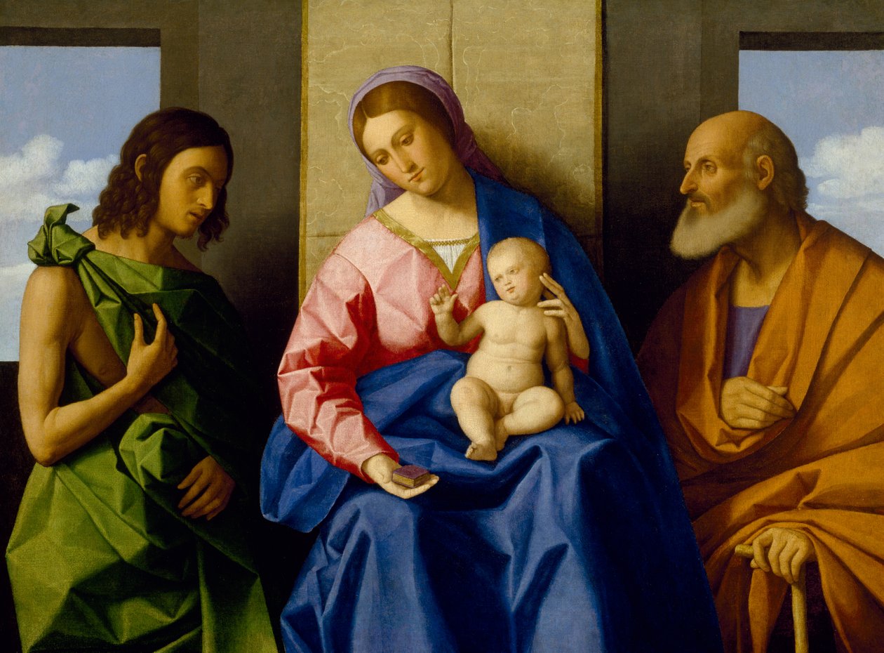 Jomfru og barn med de hellige Johannes Døberen og Josef, ca. 1525 af Vincenzo di Biagio Catena