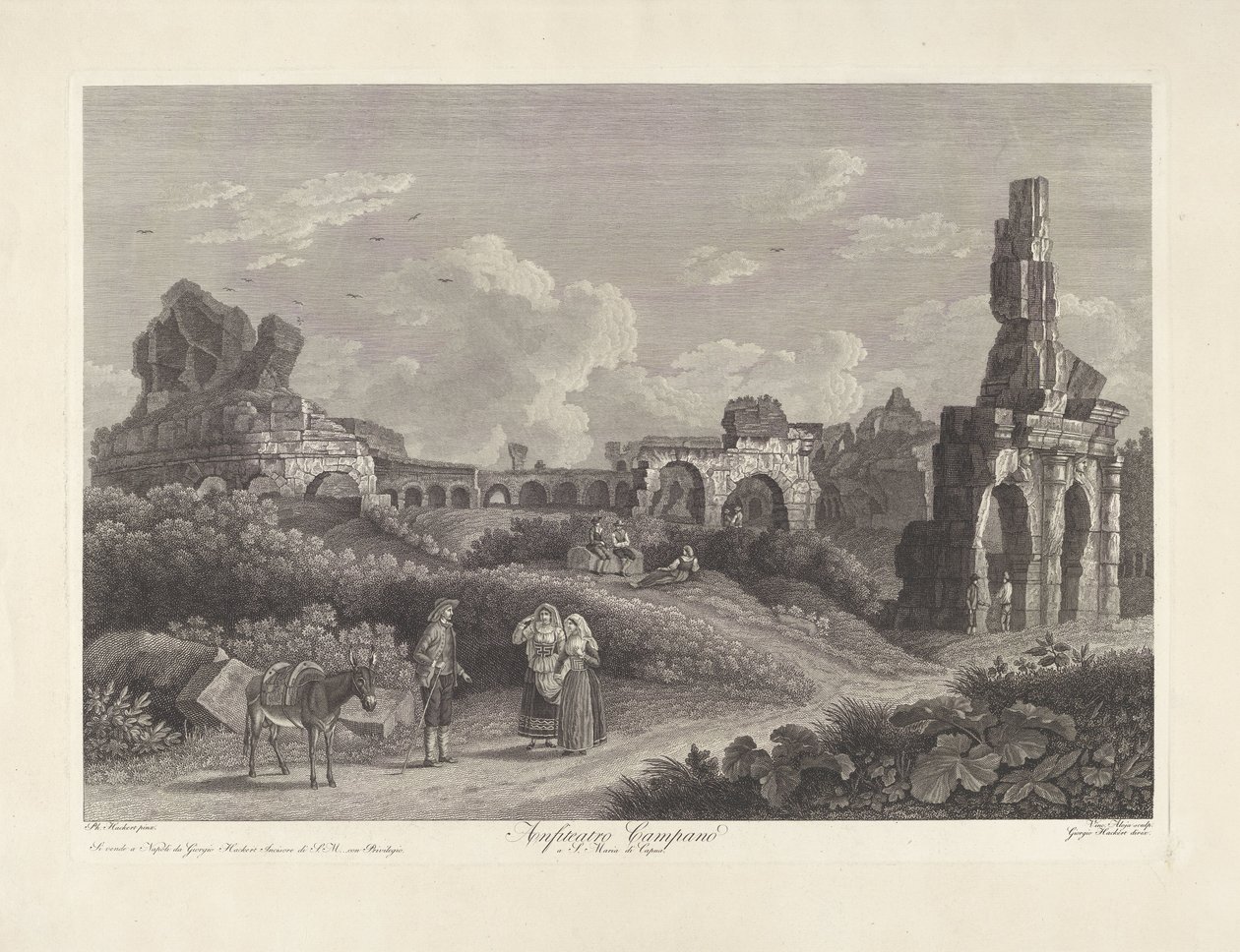 Amfitheater Van Capa Fruitsetron Spool til S. Maria Di Capua (titel på Oblett) af Vincenzo Alloja
