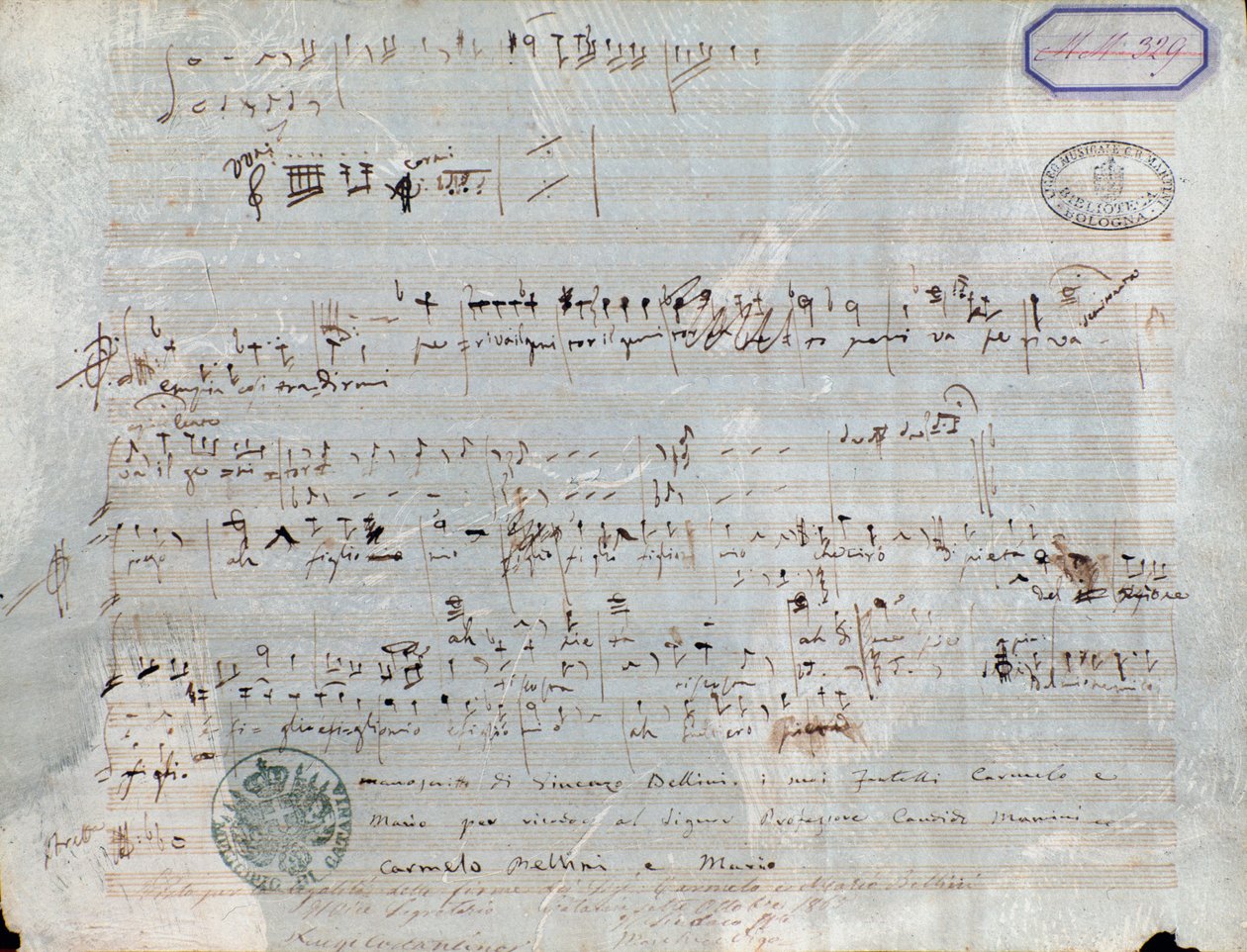 Nodeside for The pirate, opera af Vincenzo Bellini af Vincenzo Bellini