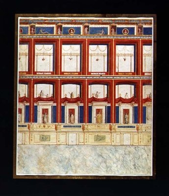 Antikke romerske fresker, ca. 1775 (akvarel og gouache på papir) af Vincenzo Brenna