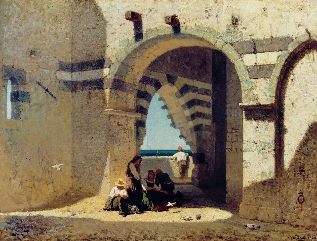 Rester af kirken San Pietro i Portovenere af Vincenzo Cabianca