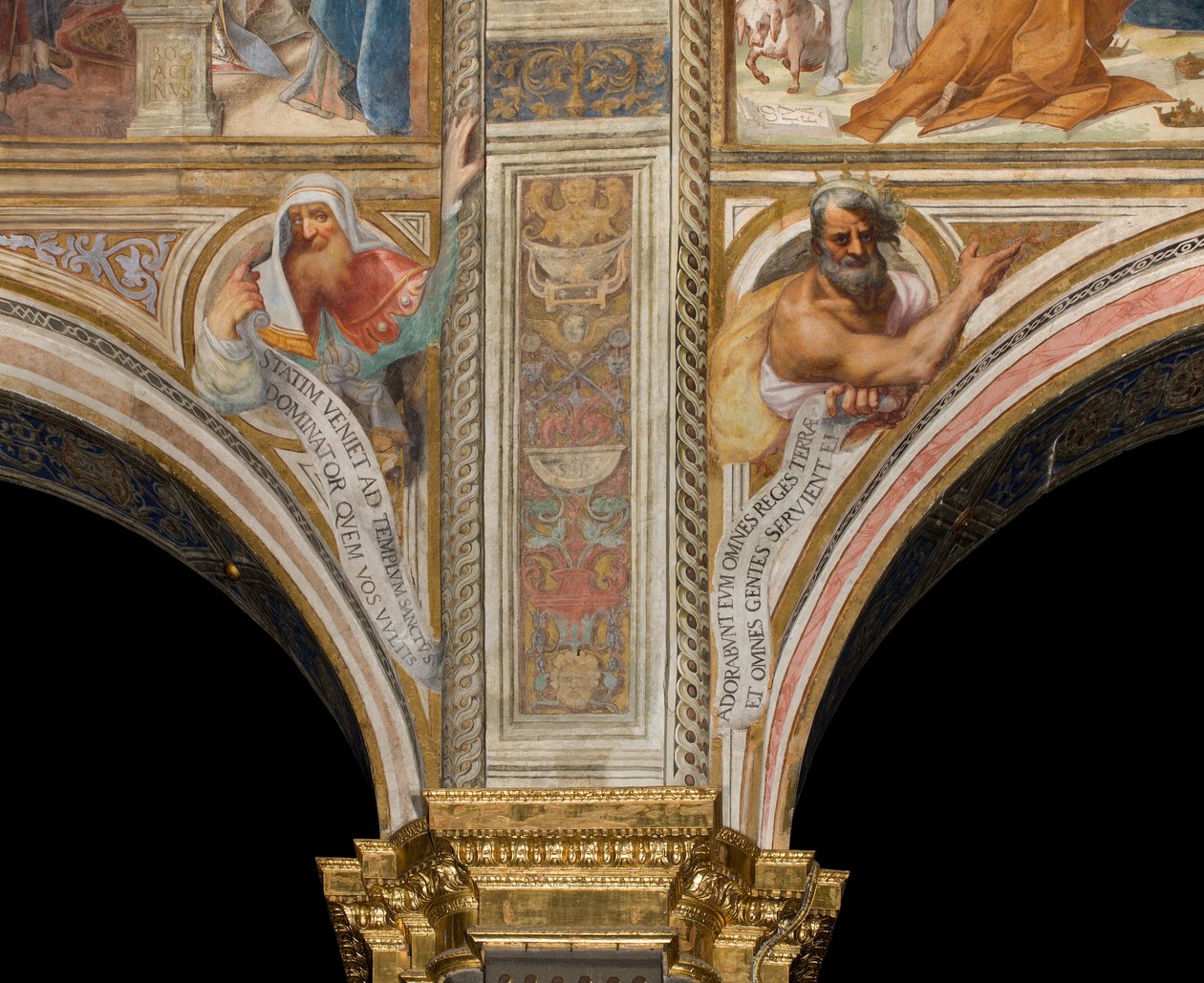 Centralskib, Plume Fourth og Fifth Campata Nord, Vincenzo Campi 1573, Buster med profeter af Vincenzo Campi