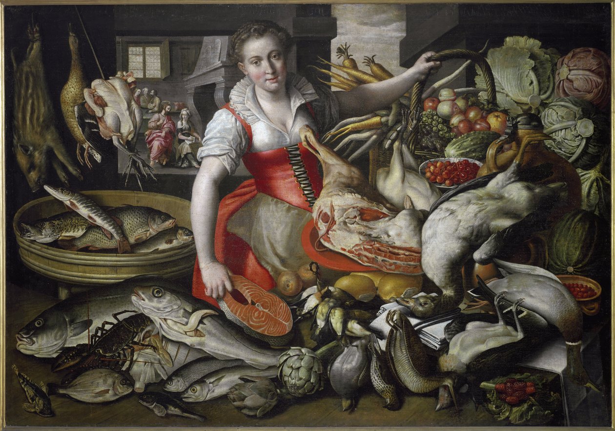 Kristus i Marthas og Marias hus (olie på lærred af Vincenzo Campi