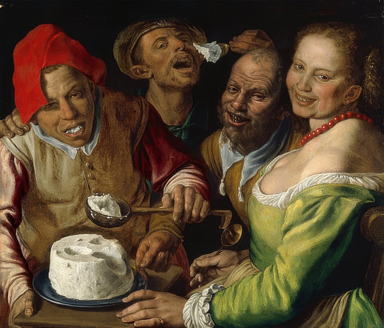På Ricotta-Esser. Um 1580 af Vincenzo Campi