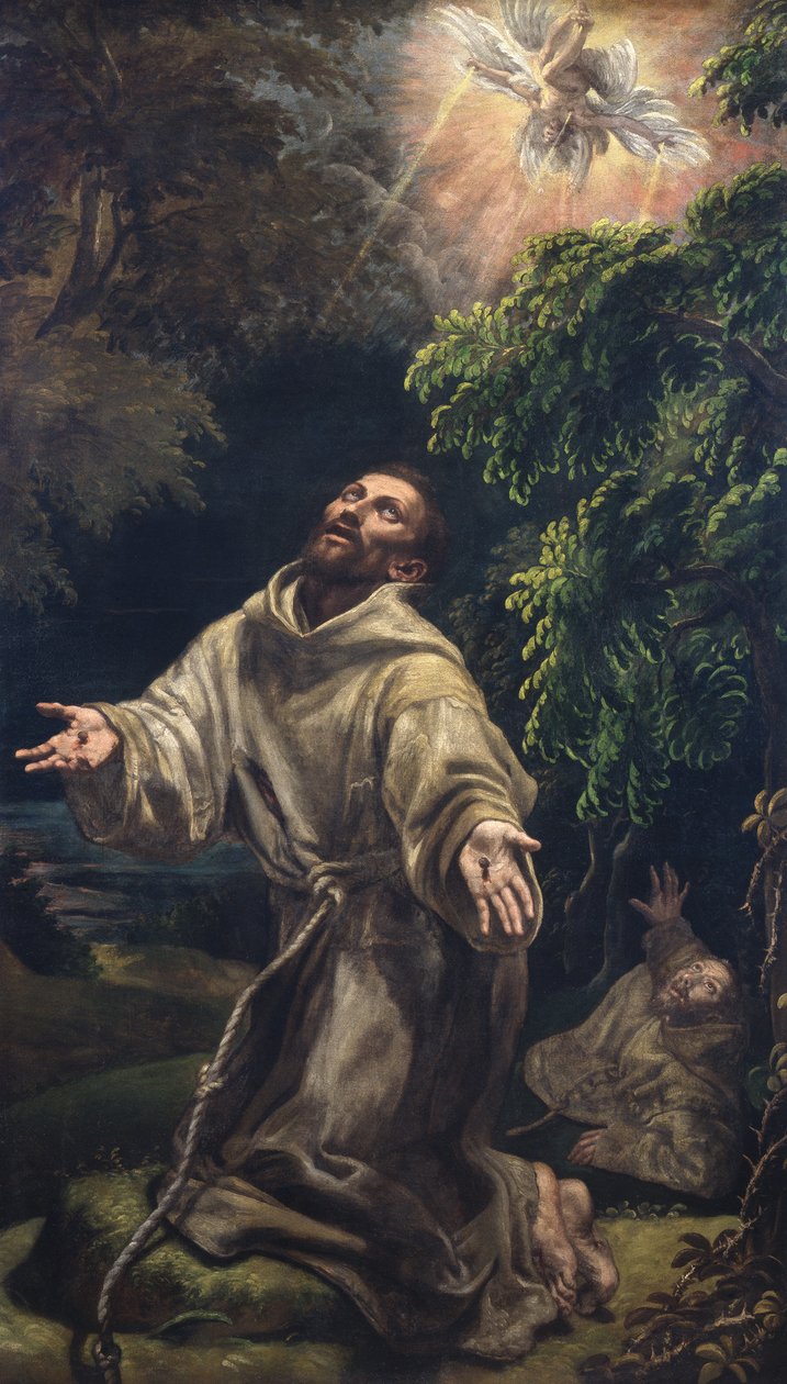Saint Francis med stigmata af Vincenzo Campi