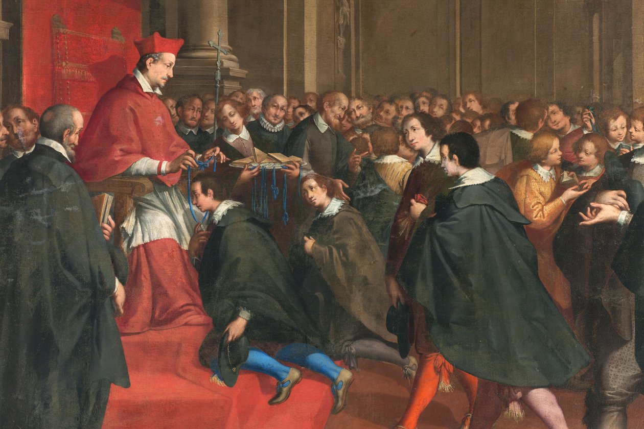 Milano, San Francesco da Paola-kirken, Fratelli Campi, kardinal Federico organiserer gruppen af ​​mestre i den kristne doktrin af Vincenzo and Campi Antonio Campi