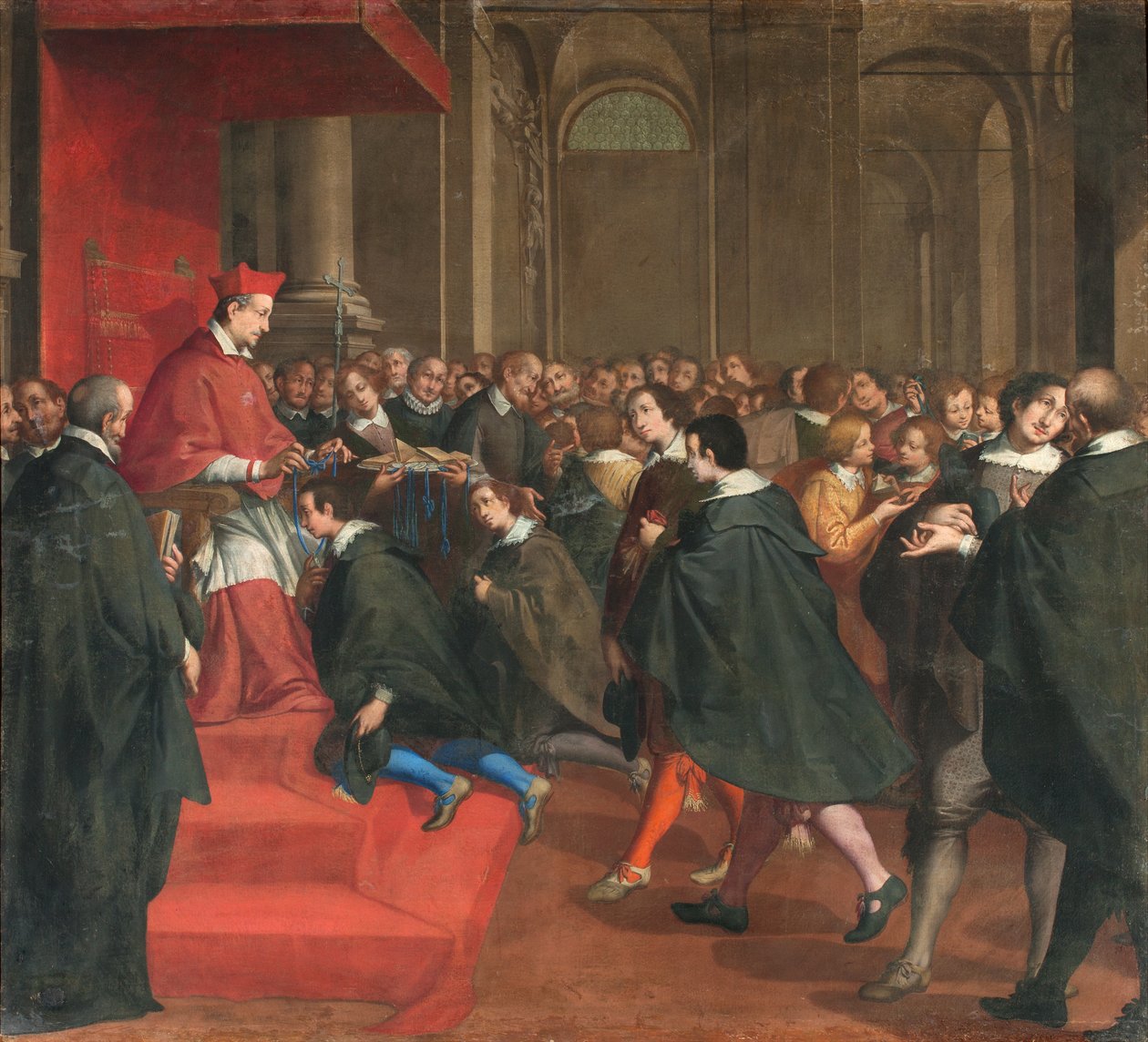 Milano, San Francesco da Paola-kirken, Fratelli Campi, kardinal Federico organiserer gruppen af ​​mestre i den kristne doktrin af Vincenzo and Campi Antonio Campi