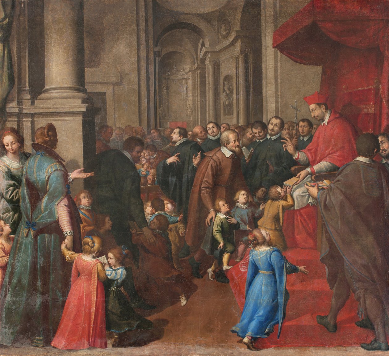 Milano, San Francesco da Paola-kirken, Fratelli Campi, San Carlo etablerer skolen for kristen doktrin af Vincenzo and Campi Antonio Campi