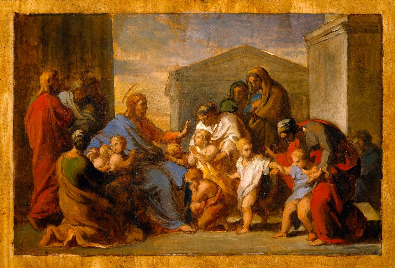 Christus segnet die Kinder af Vincenzo Camuccini