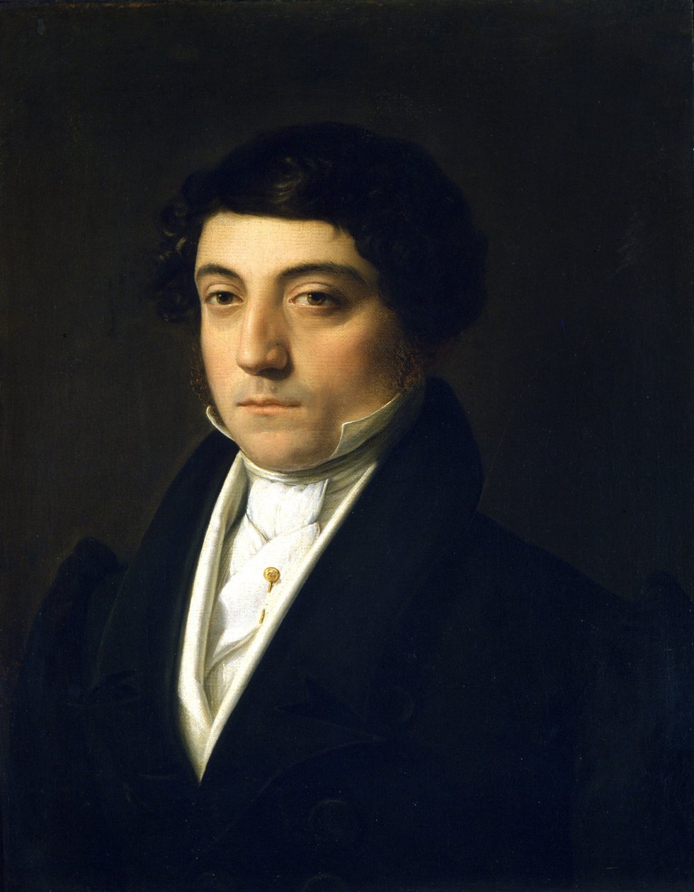 Portræt af Gioacchino Rossini (1792-1868) ung - af Vincenzo Camuccini (1771-1844), ca. 1830. Olie på lærred. Størrelse 46; 5 x 37 cm. La Scala Theatre Museum, Milano (Musee du theatre de la Scala) af Vincenzo Camuccini