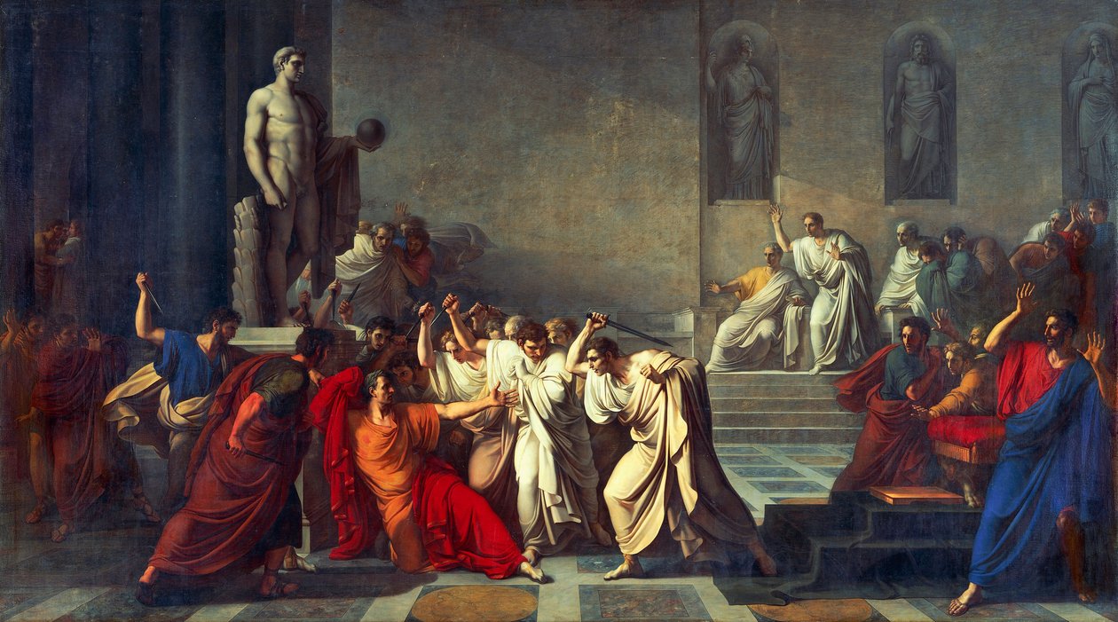 Julius Cæsars død af Vincenzo Camuccini