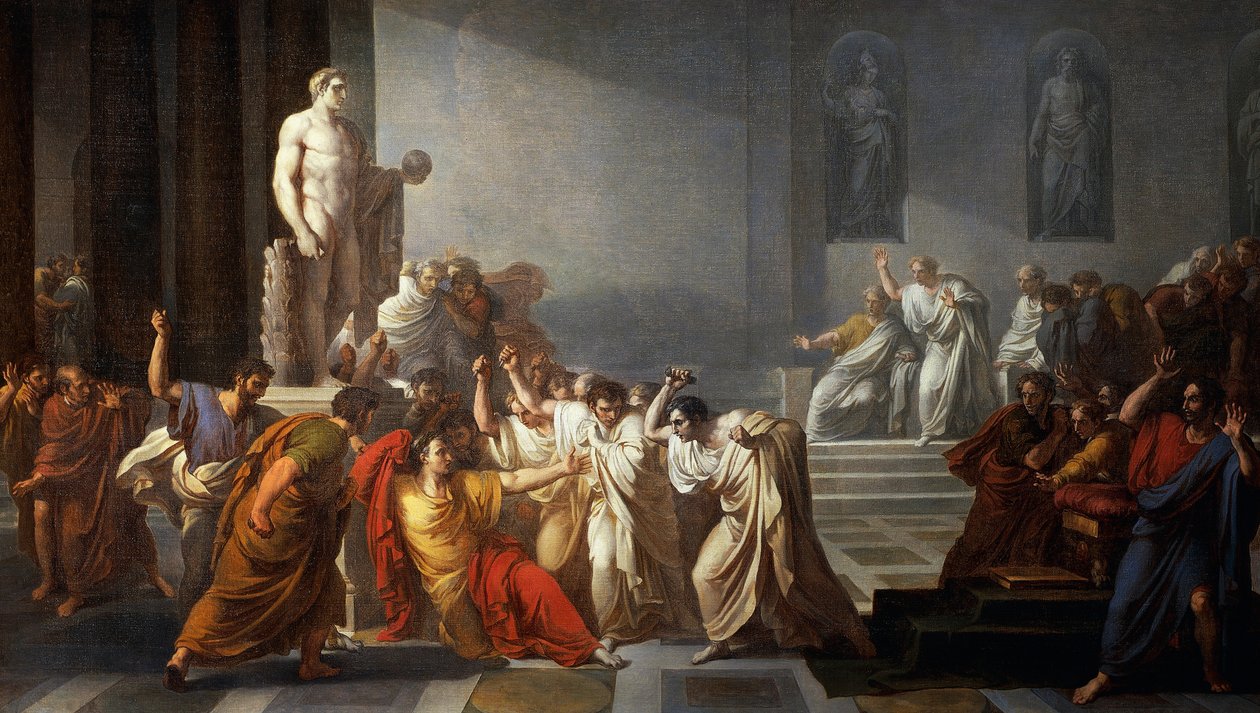 Julius Cæsars død af Vincenzo Camuccini