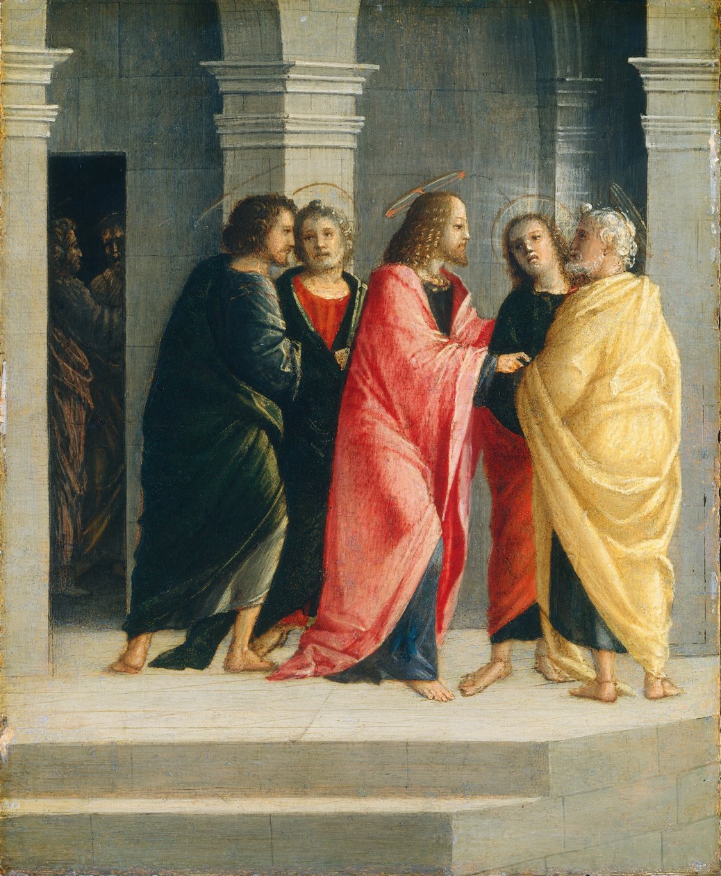 Kristus instruerer Peter og Johannes til at forberede sig til påsken, 1504. af Vincenzo Civerchio