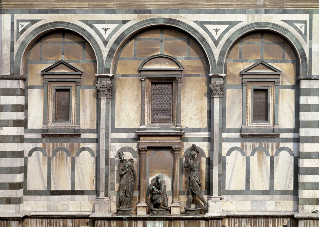 Johannes Døberen, hans bøddel og Salome (detalje af dåbskirken i Firenze) - skulptur 1571 af Vincenzo Danti