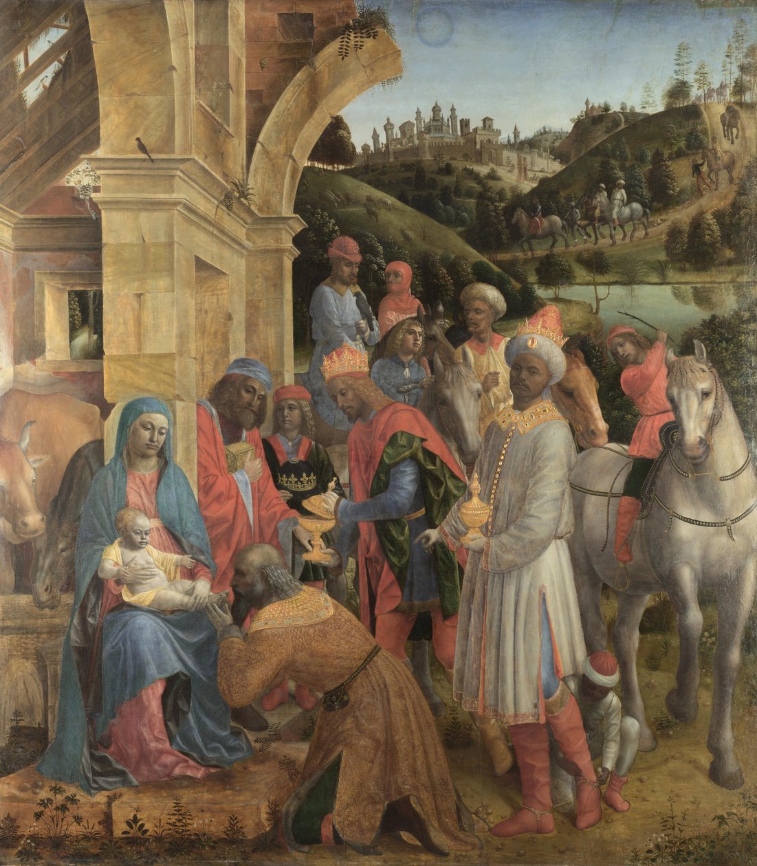 Kongernes tilbedelse, ca. 1500 af Vincenzo Foppa