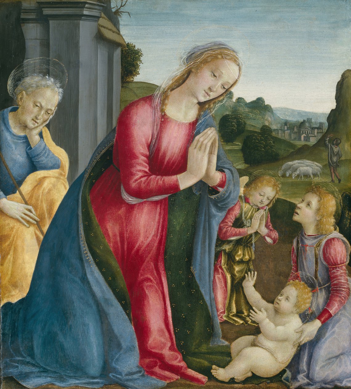 Tilbedelsen af Kristusbarnet, ca. 1490. af Vincenzo Frediani