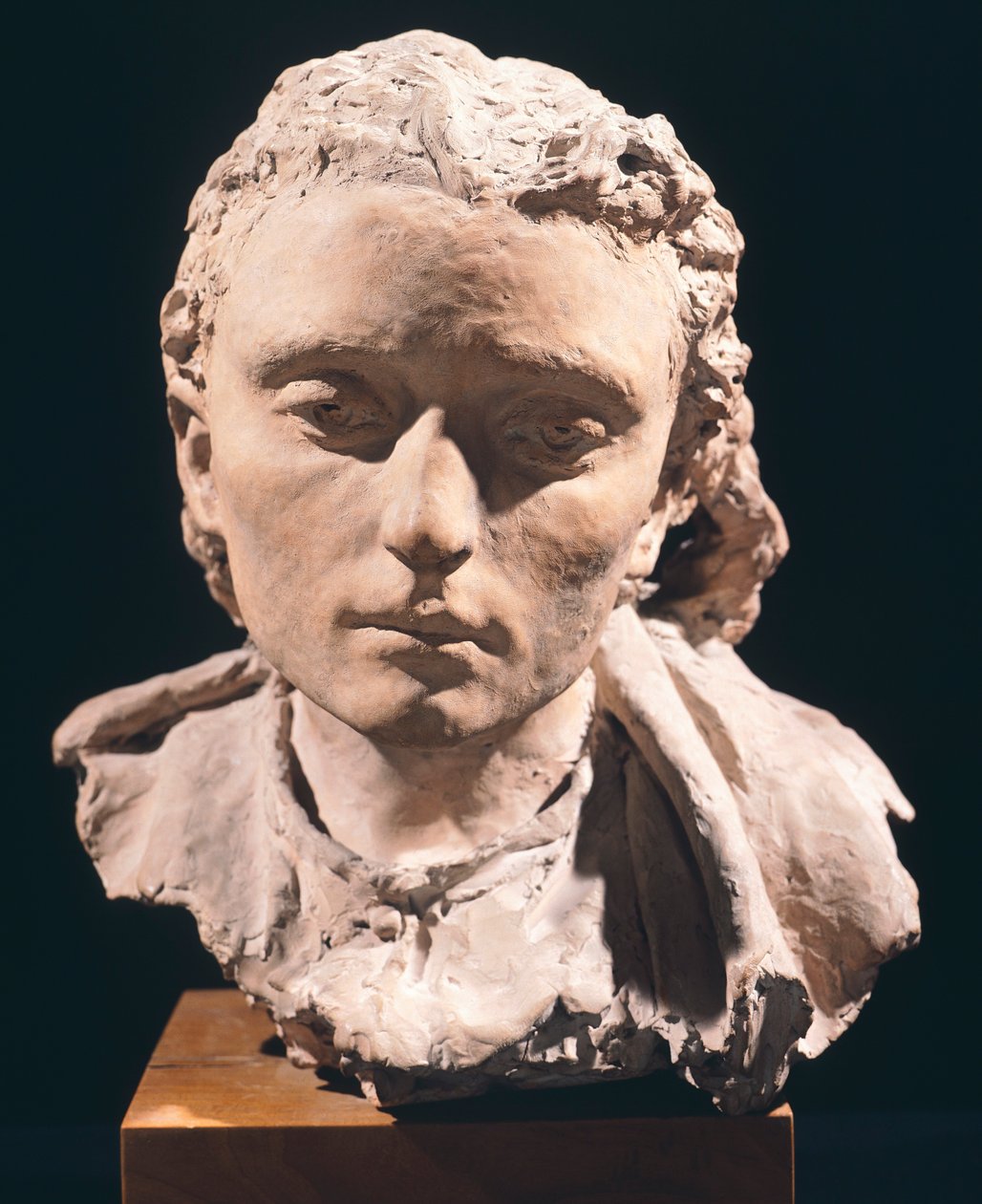 Kvindehoved, af Vincenzo Gemito (1852-1929), terracotta af Vincenzo Gemito