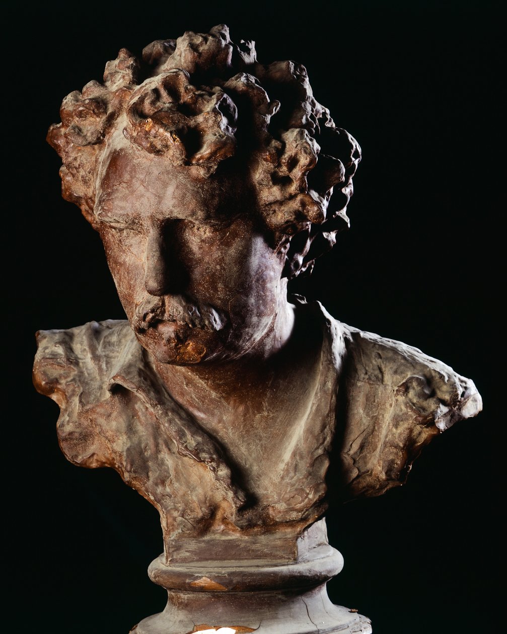 Portræt af maleren Fortuny (voks) af Vincenzo Gemito