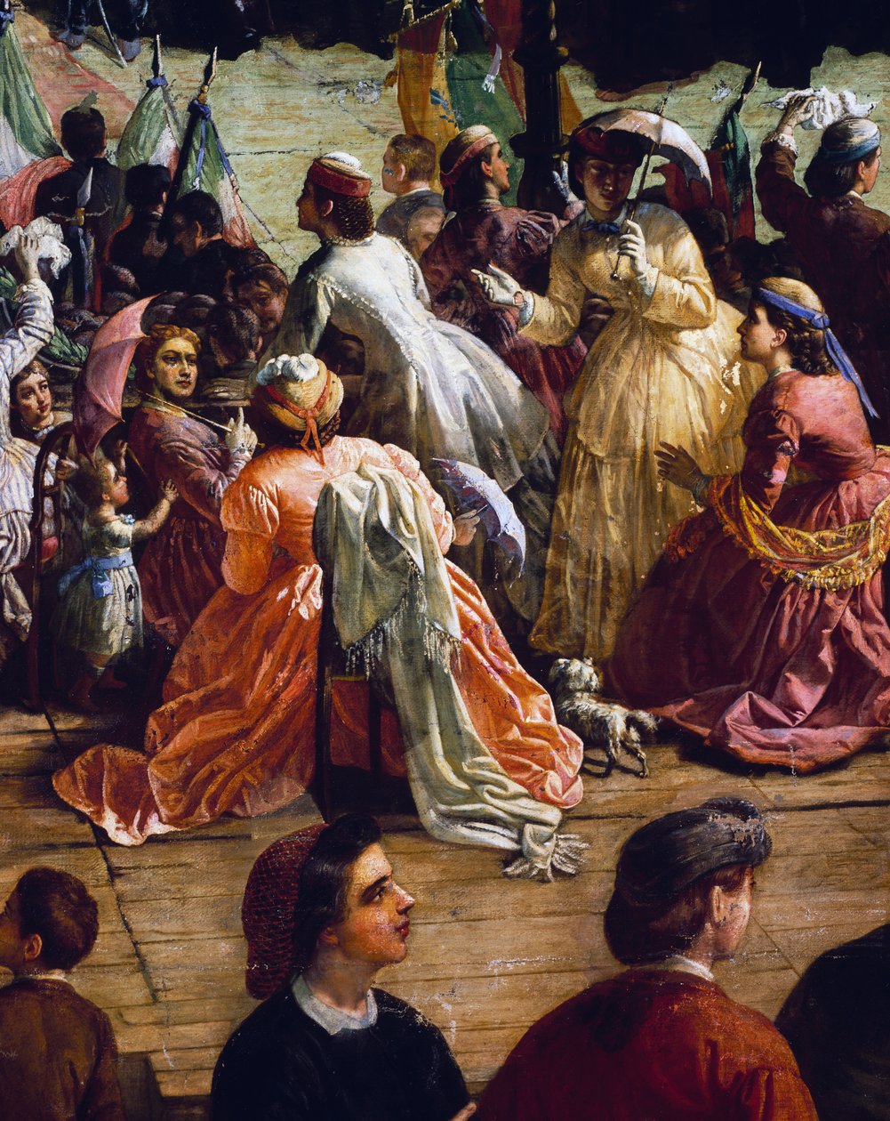Vittorio Emanuele II ved indvielsen af ​​monumentet til Dante på Piazza della Signoria i Firenze i 1865, detaljer af Vincenzo Giacomelli