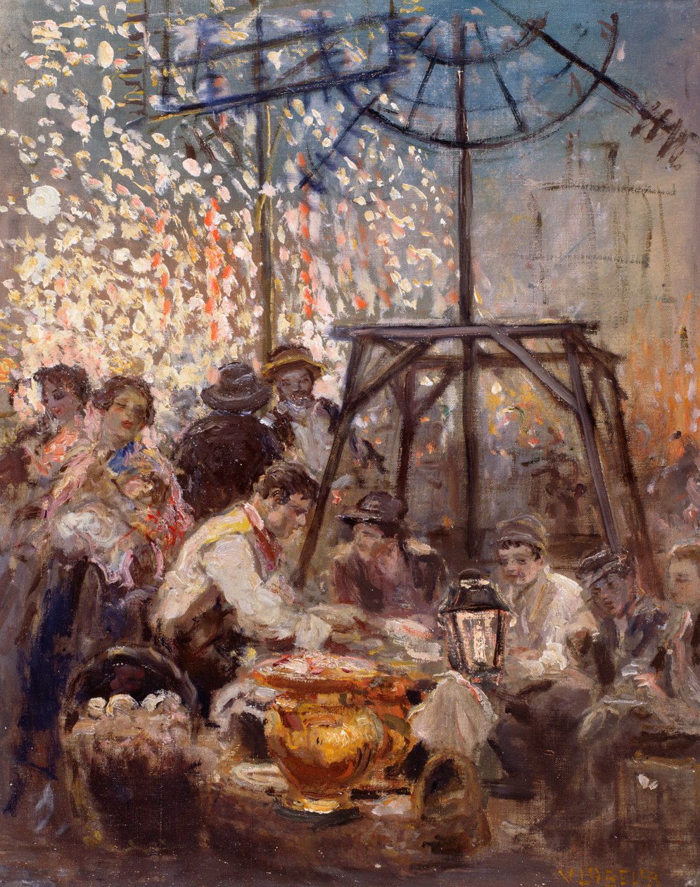 Blækspruttesælger i Piedigrotta, af Vincenzo La Bella (1872-1954) af Vincenzo La Bella
