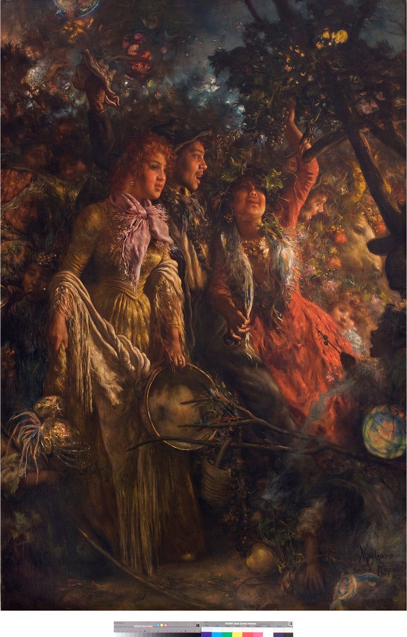 Genrescene eller høst (Harvest) Maleri af Vincenzo Migliaro (1858-1938) 1895 Privat samling af Vincenzo Migliaro