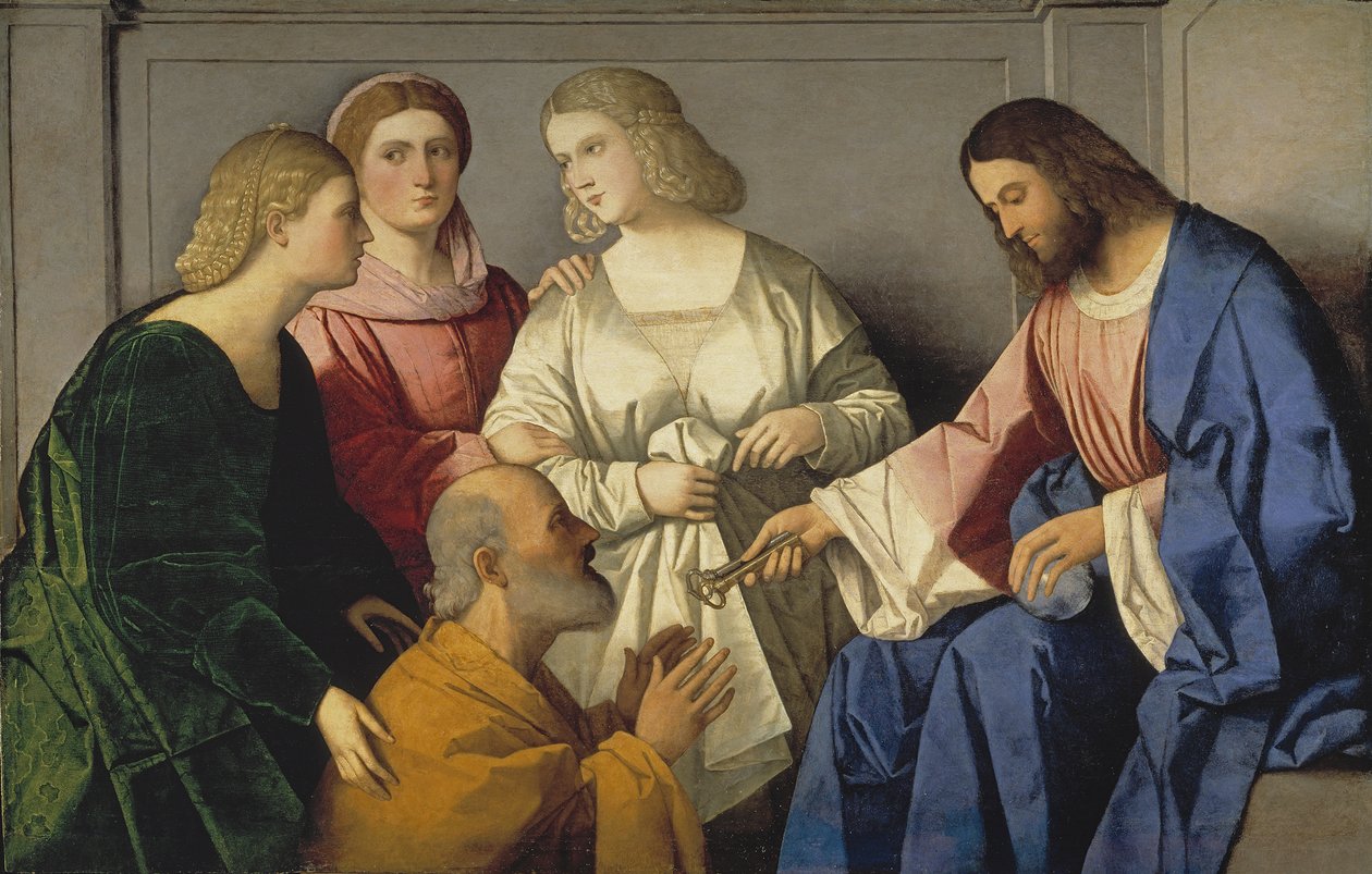 Kristus giver nøglerne til Sankt Peter af Vincenzo di Biagio Catena