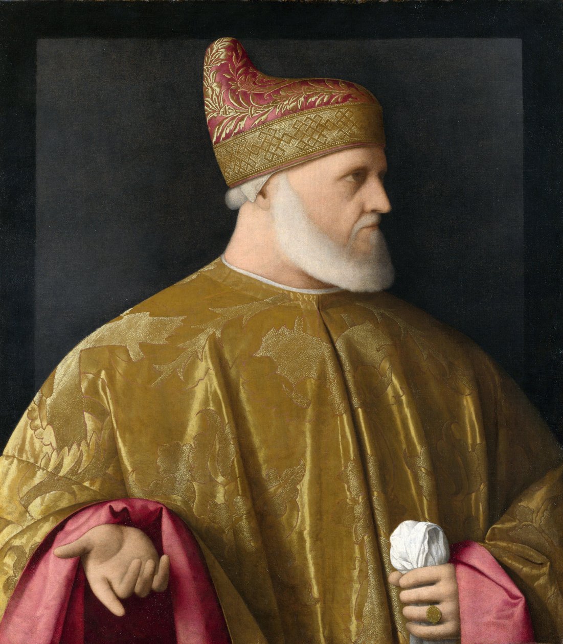 Portræt af dogen, Andrea Gritti (1455-1538) olie på lærred, ca 1530 af Vincenzo di Biagio Catena