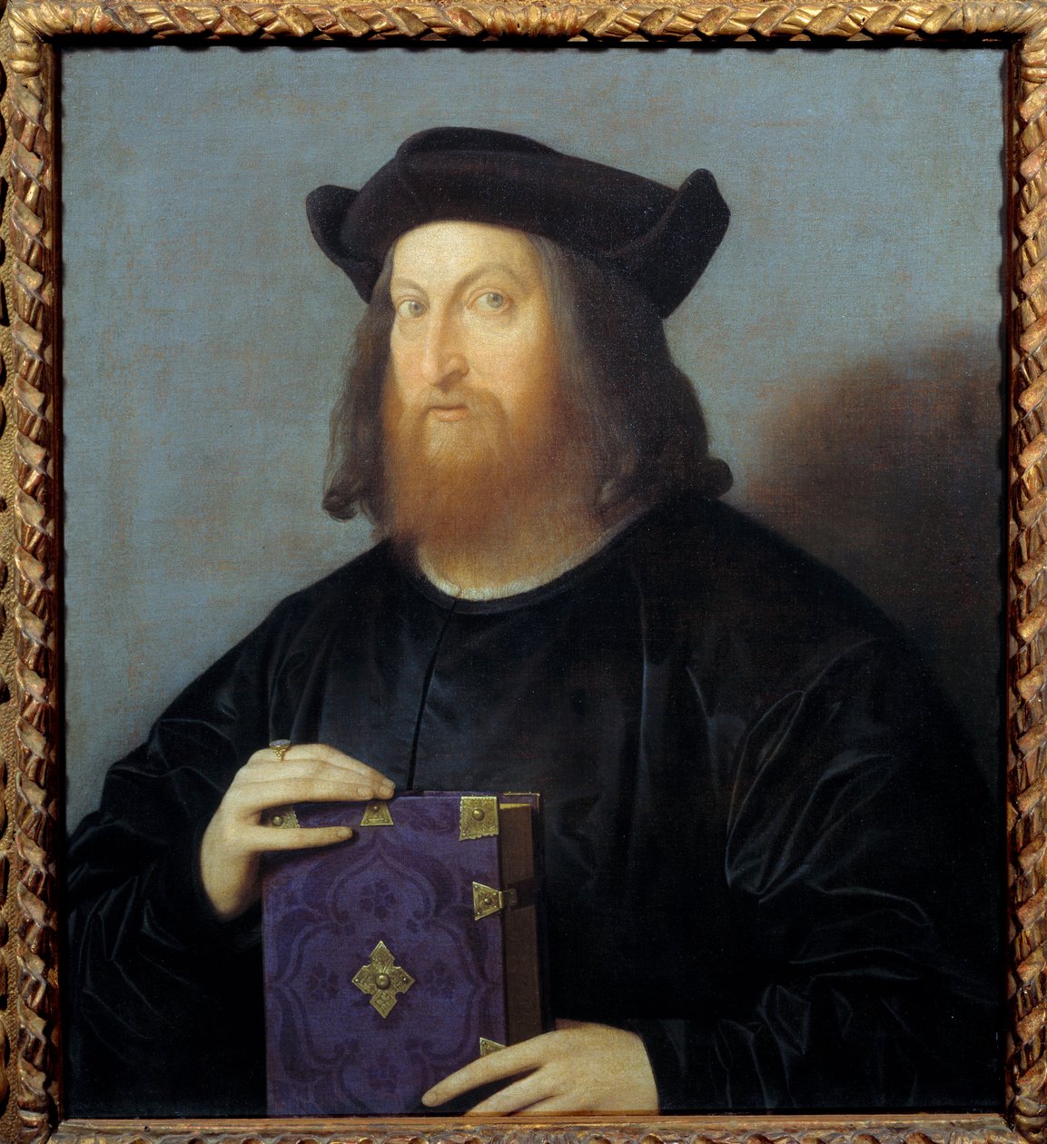 Portræt af digteren og arkitekten Giangiorgio Trissino (1478-1550). Maleri af Vincenzo Catena (1470-1531) 15. århundrede søn. 0,72x0,63 m - Portræt af digteren og arkitekten Giangiorgio Trissino (1478-1550). Maleri af Vincenzo Catena (1470-1531) af Vincenzo di Biagio Catena