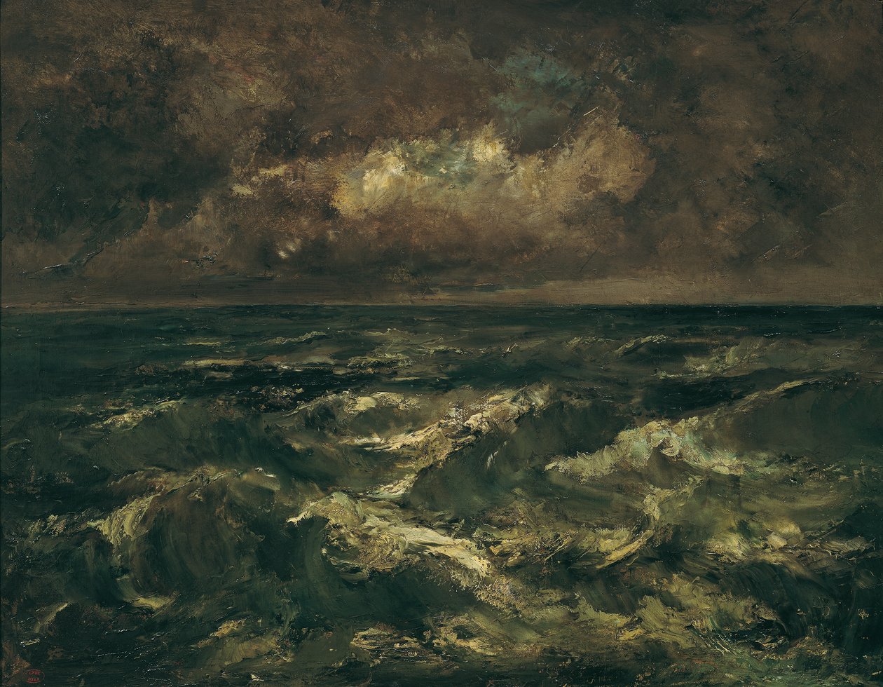Stormy Seas (Rolling Seas) af Virgilio Narcisso Díaz de la Peña