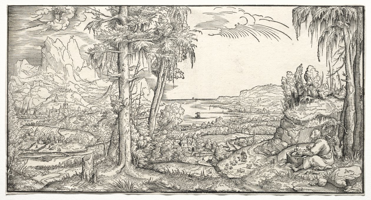 St. John på øen Patmos af Virgilius Solis