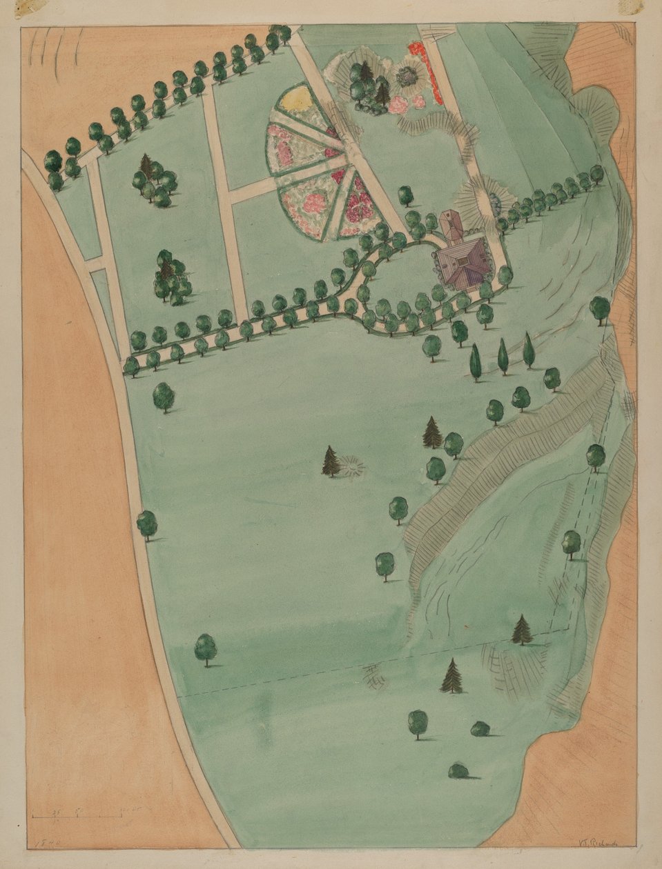 Eliza B. Jumel Estate, ca. 1936. af Virginia Richards