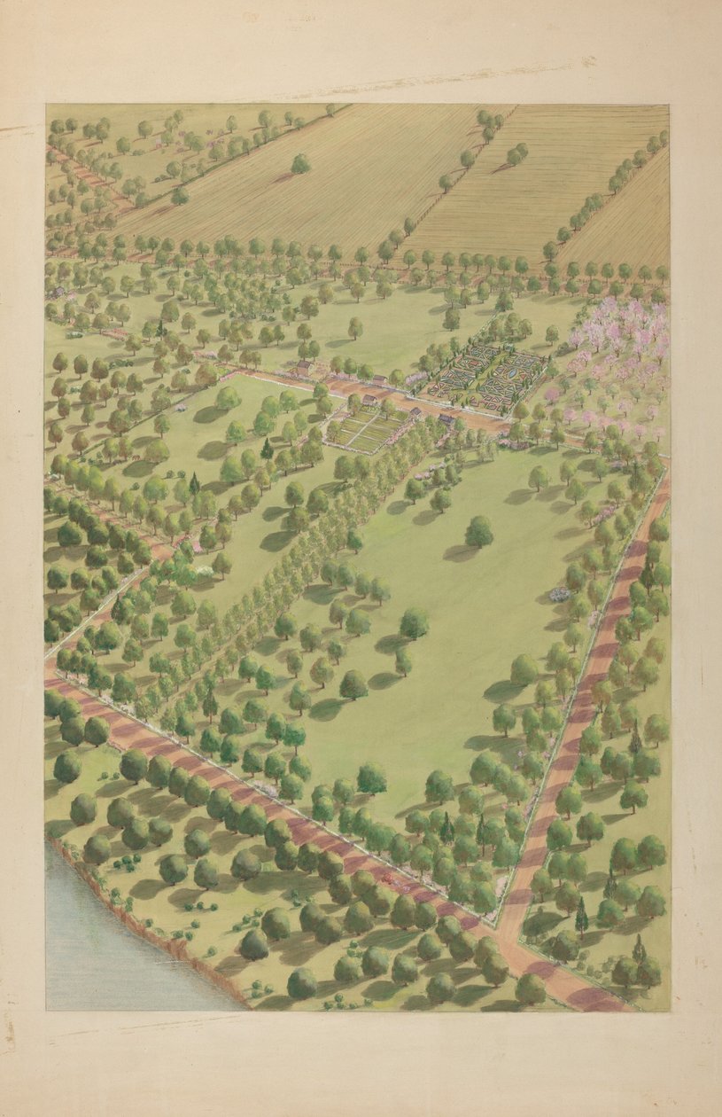 Hudson River Estate, ca. 1939. af Virginia Richards