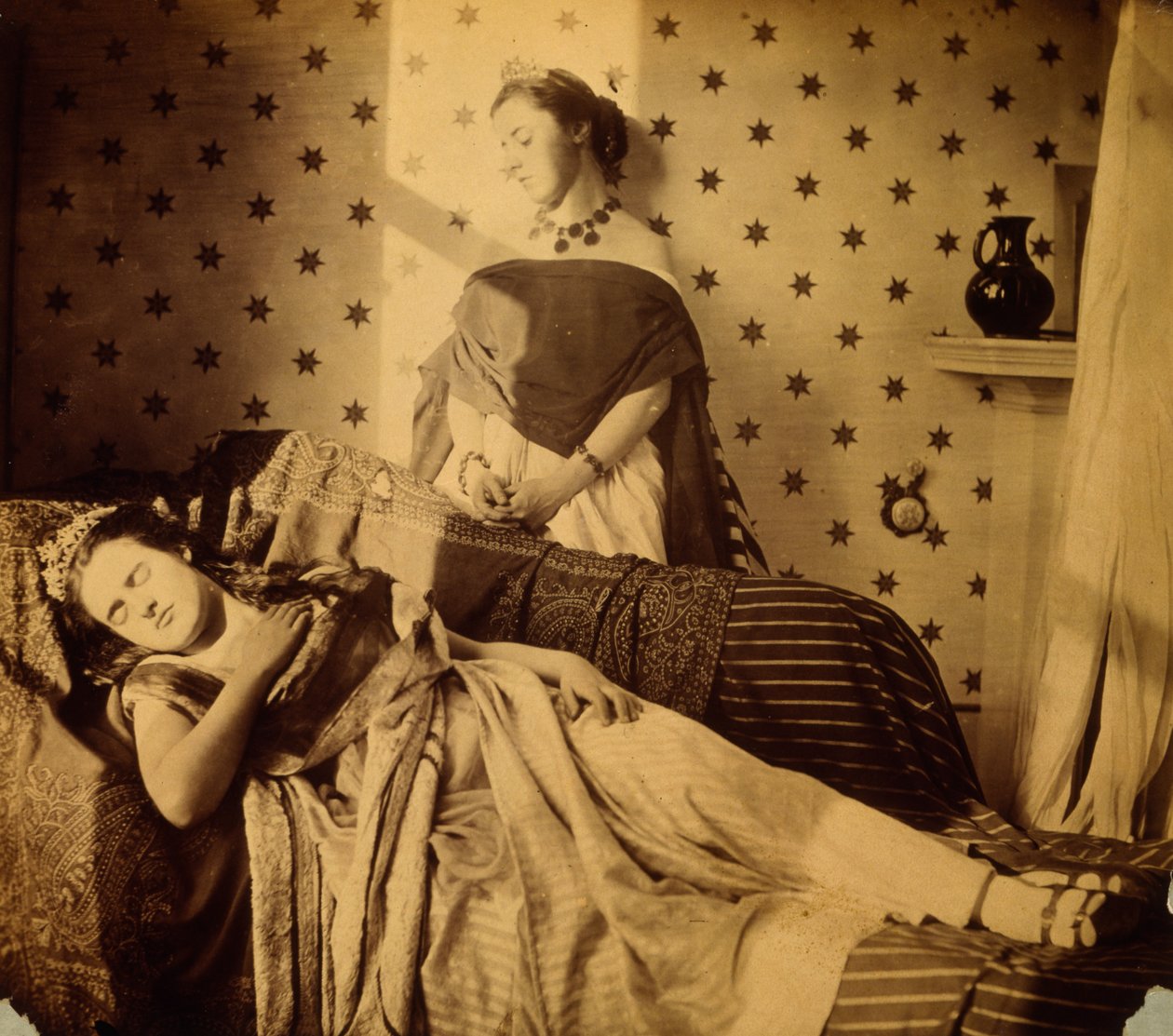 Fotografisk studie af Isabella Grace og Clementina Maude, ca. 1853-4 af Viscountess Hawarden