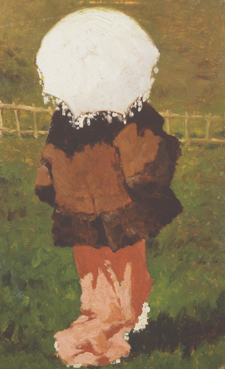 Kvinde med parasol (olie på lærred) af Vito d