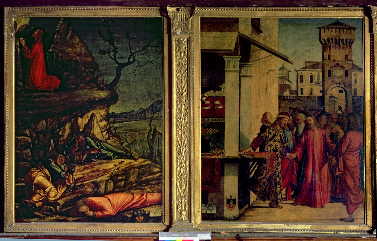Kristi kaldelse af Matthæus og pinsler i haven af Vittore Carpaccio