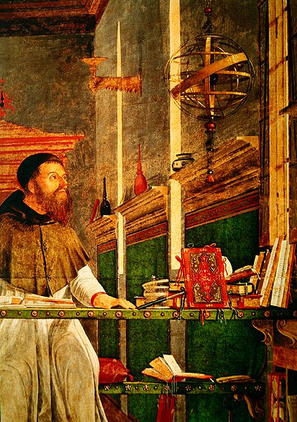 Detalje af visionen af St. Augustin, c.1502-08 af Vittore Carpaccio