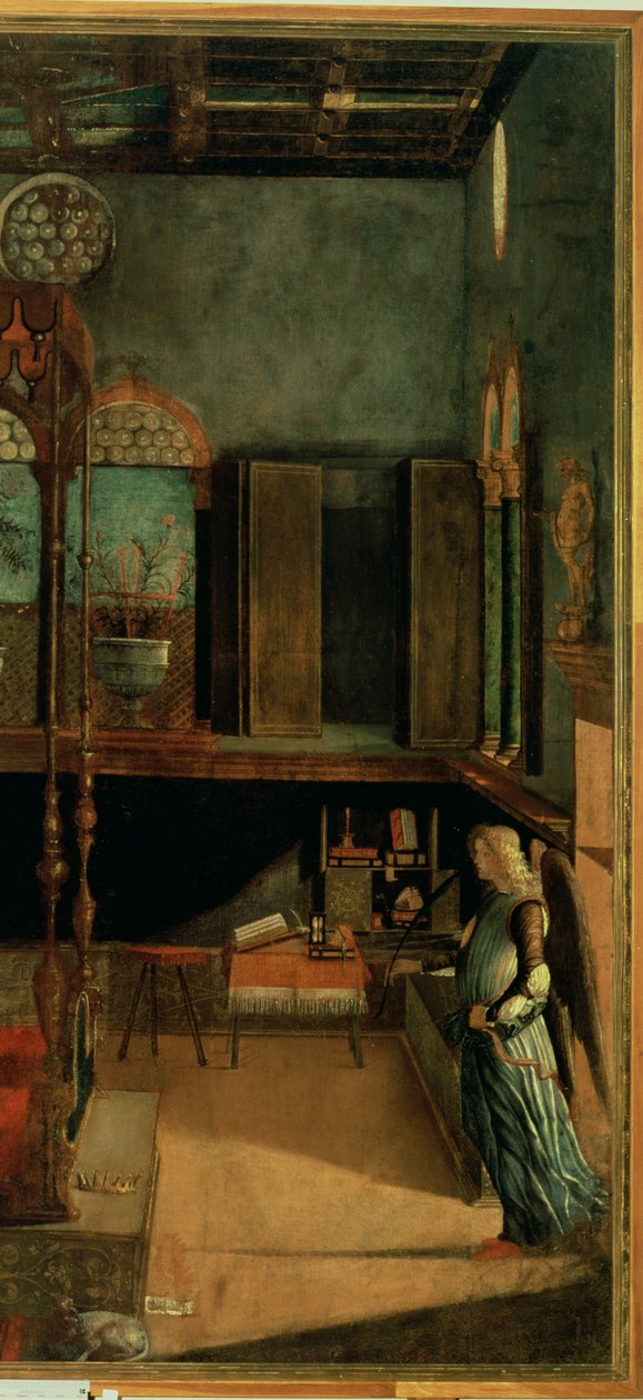 Dream of St.Ursula, 1495 tempera på lærredsdetaljer af 686 af Vittore Carpaccio