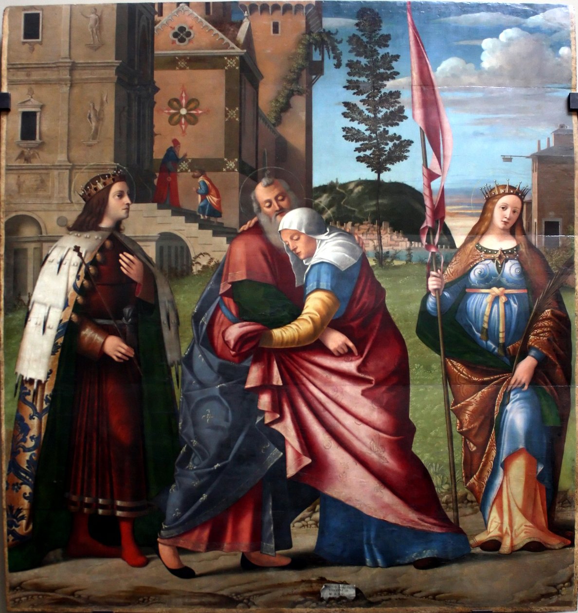 Joachim og Annas møde med Saint Louis IX og Saint Libera af Vittore Carpaccio
