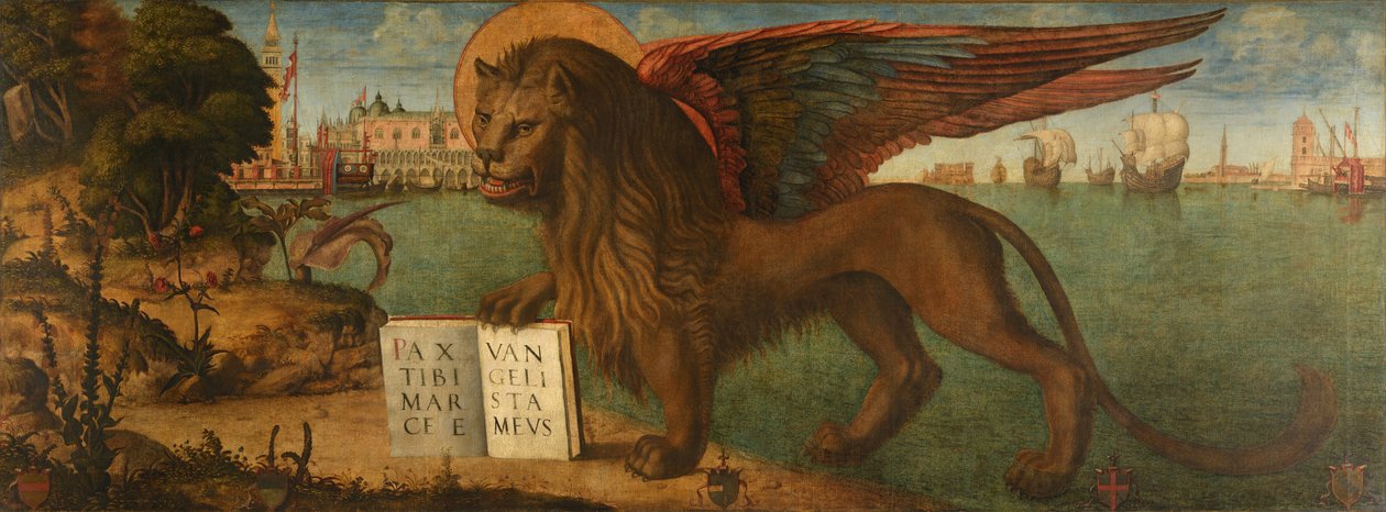 Løve marcherer og går af Vittore Carpaccio