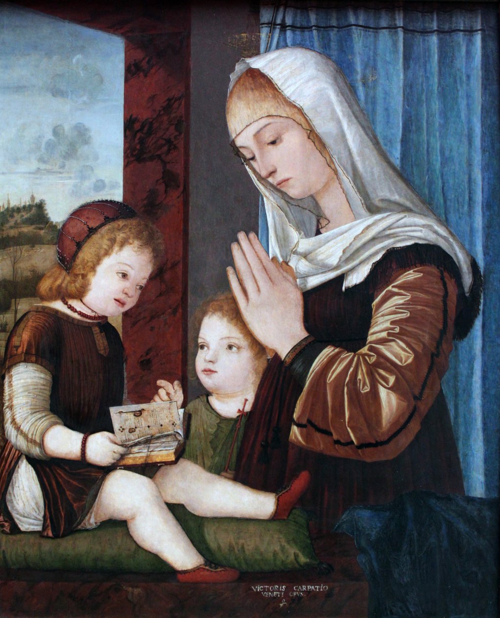 Madonna med barn og drengen Johannes af Vittore Carpaccio