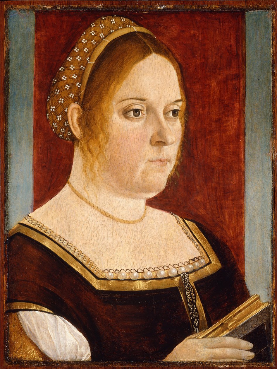 Portræt af en dame med en bog af Vittore Carpaccio