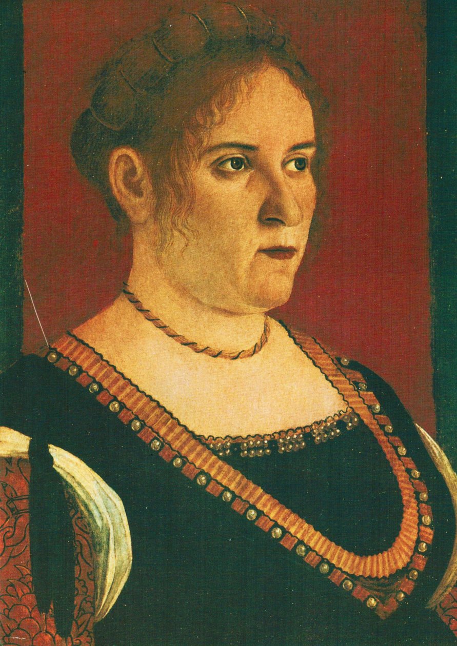Portræt af en kvinde af Vittore Carpaccio