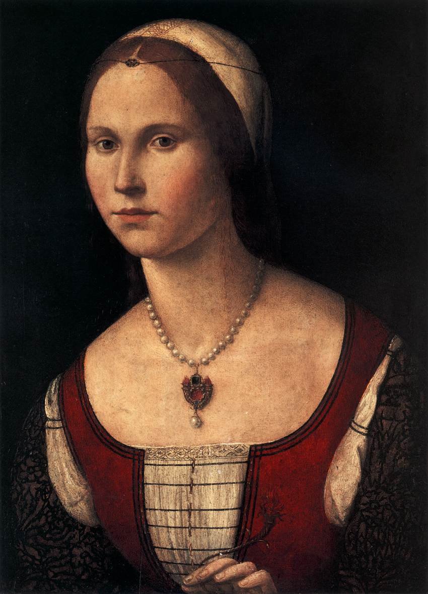 Portræt af en ung kvinde af Vittore Carpaccio