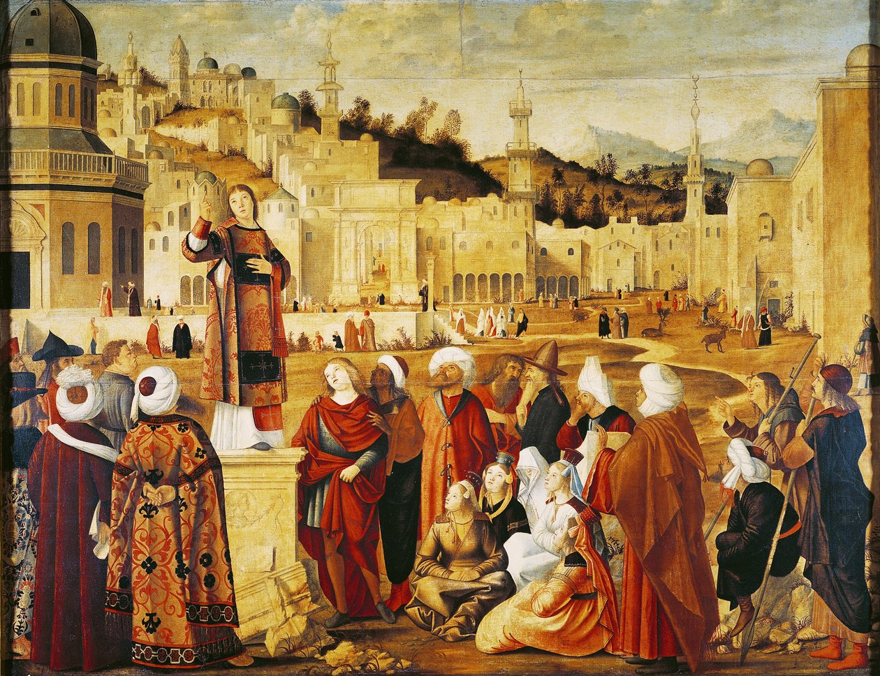 Sankt Stefans prædiken af Vittore Carpaccio