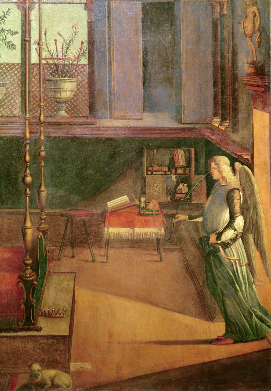 The Dream of Saint Ursula, 1495 (tempera på lærred) (detaljer fra 209267, 686) af Vittore Carpaccio