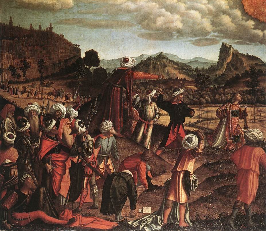 Stening af St. Stephen af Vittore Carpaccio