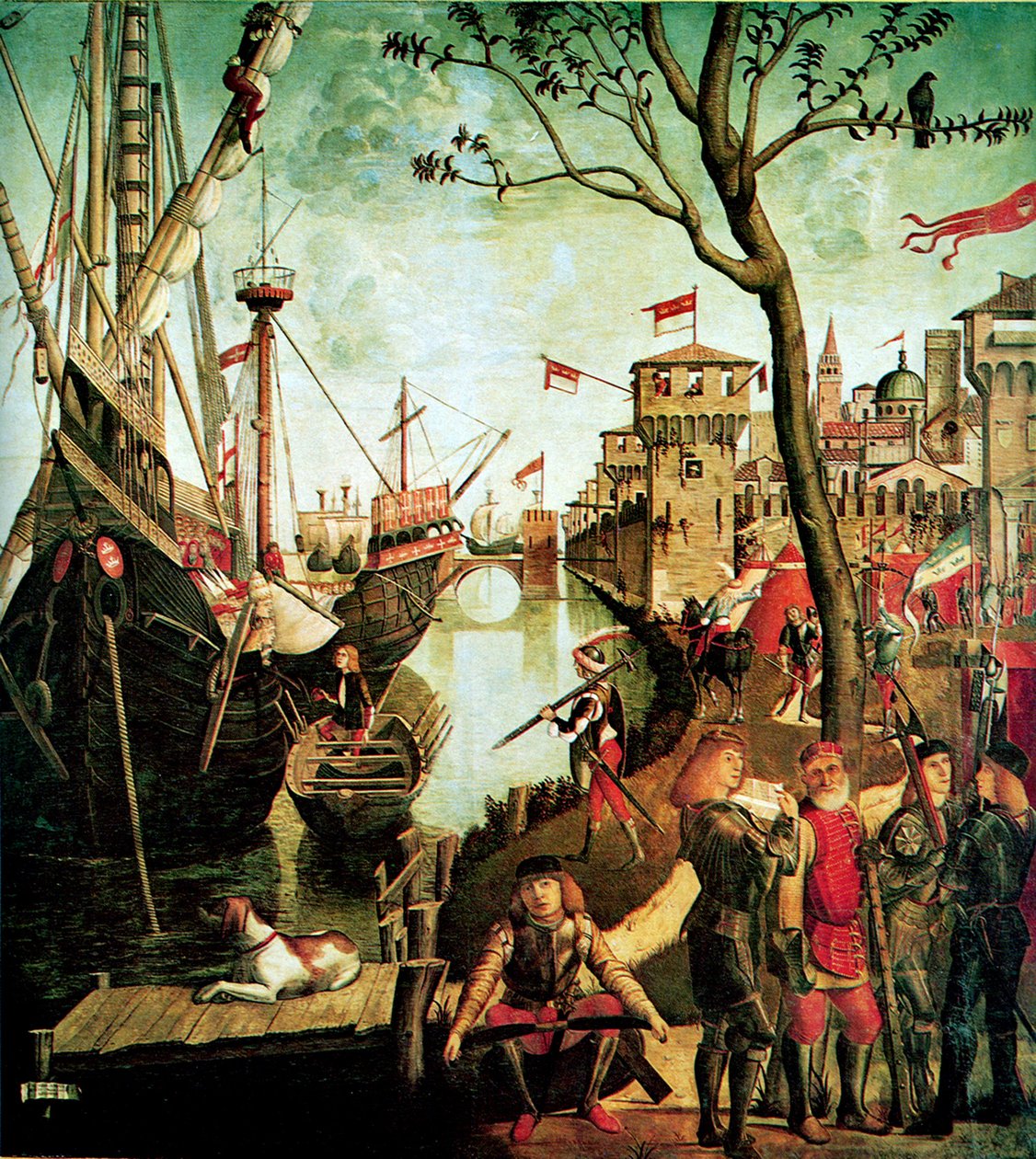 Sankt Ursulas ankomst til Köln under hunernes belejring The Legend of Saint Ursula, 1490 af Vittore Carpaccio