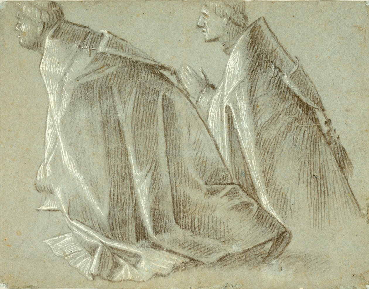 Carpaccio - Studie af to knælende gejstlige (recto), 1507-1508 af Vittore Carpaccio