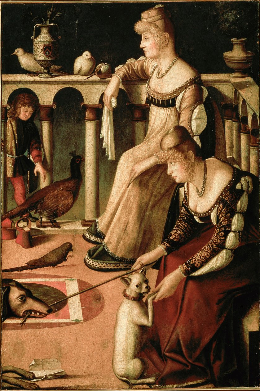Due Lady Veneziane (Due cortigiane, To venetianske kvinder, to kurtisaner) af Vittore Carpaccio